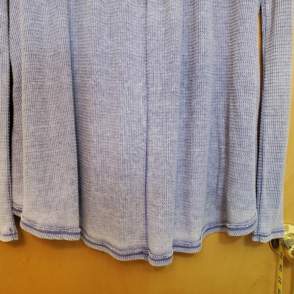 SOLD 🚫 We The Free Kai Thermal Henley Top Lilac Flowy Long Sleeve Blouse - Picture 6 of 7